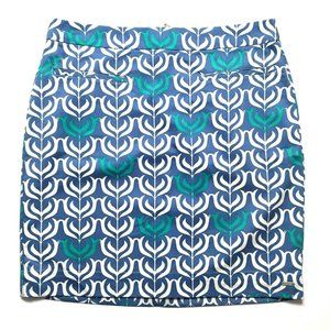 Hatley Sateen Pencil Skirt Floral Blocks Size 10